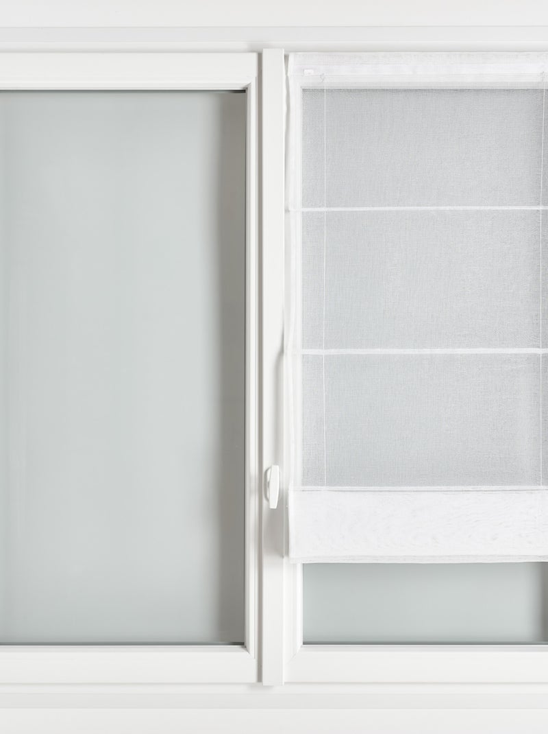 Store bateau en étamine blanc Blanc - Kiabi