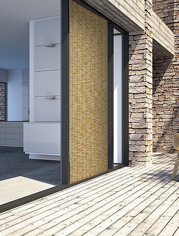 Store en baguettes de roseau avec enrouleur