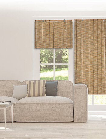 Store en baguettes de roseau avec enrouleur