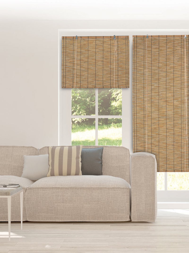 Store en baguettes de roseau avec enrouleur Bois naturel - Kiabi