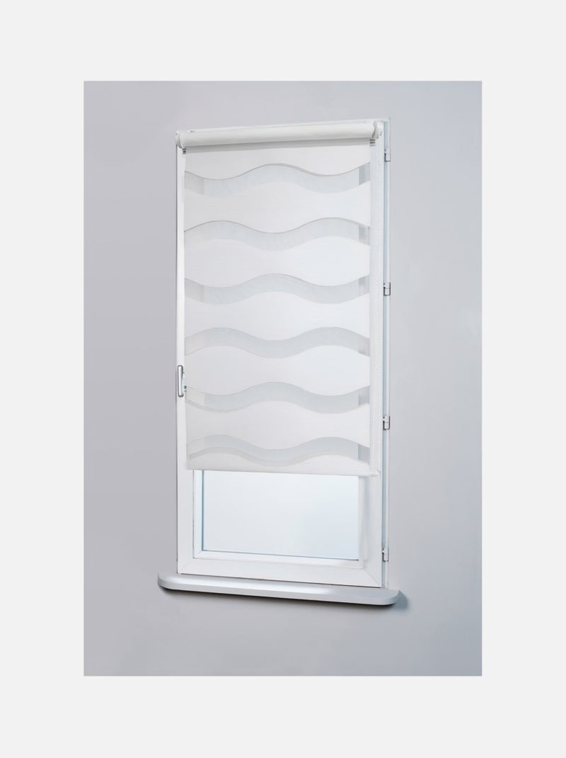 Store enrouleur jour/nuit motif vagues blanc Blanc - Kiabi