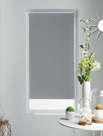 Store enrouleur occultant 90x180 cm gris
