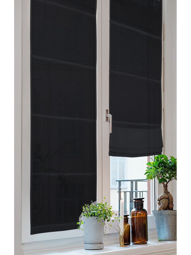 Store tapissier occultant noir 60x180cm Noir - Kiabi