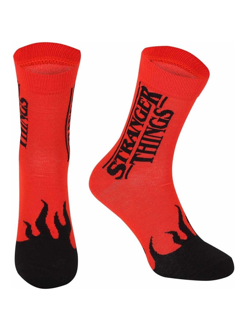 Stranger Things - Chaussettes Noir Rouge - Kiabi
