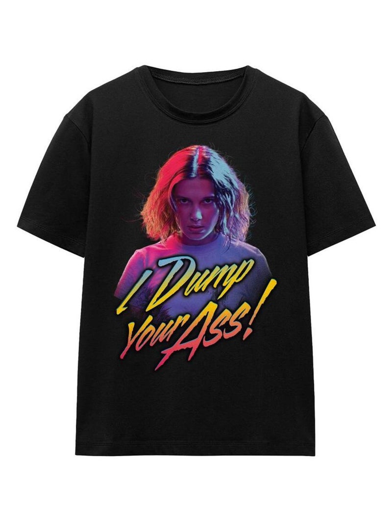 Stranger Things - T-shirt DUMP YOUR ASS Noir - Kiabi