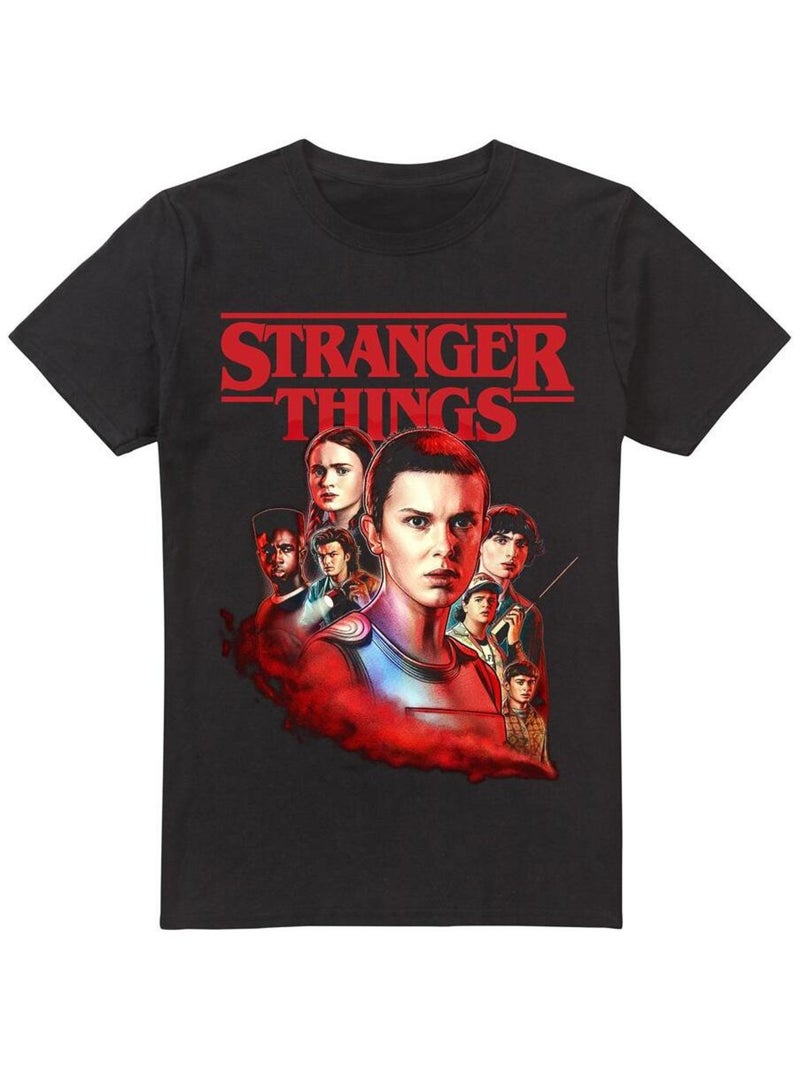 Stranger Things - T-shirt HAWKINS HEROES Noir - Kiabi