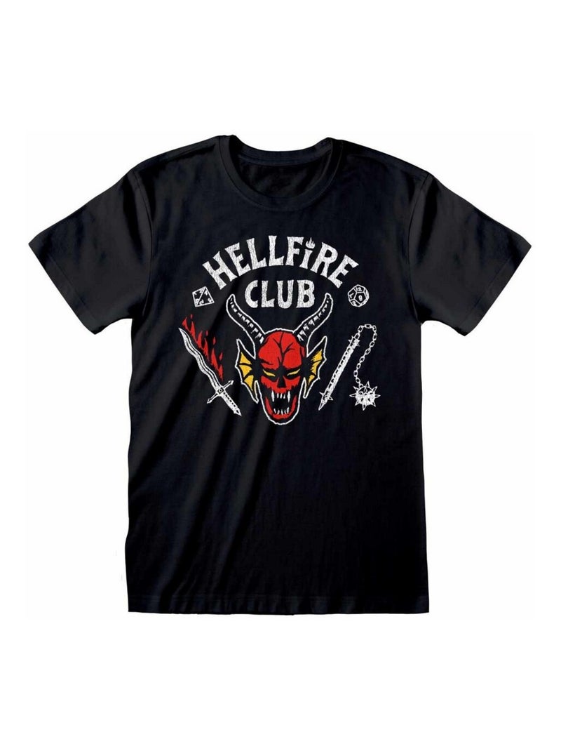 Stranger Things - T-shirt HELLFIRE CLUB Noir - Kiabi