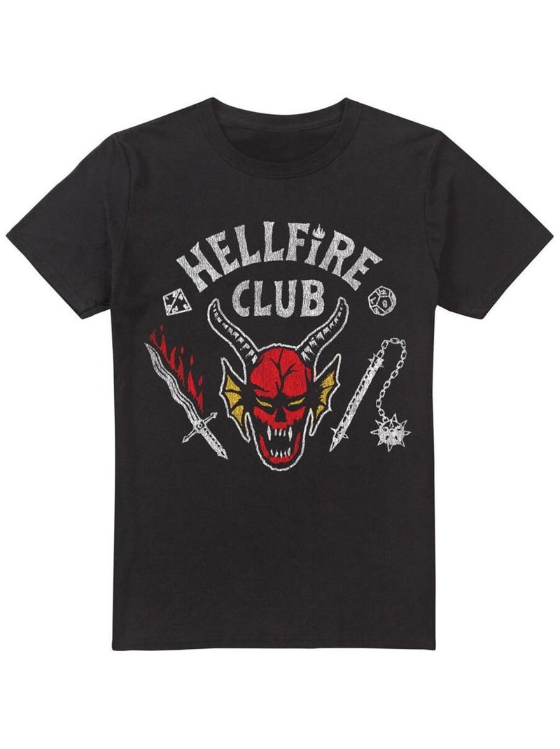 Stranger Things - T-shirt HELLFIRE CLUB Noir - Kiabi