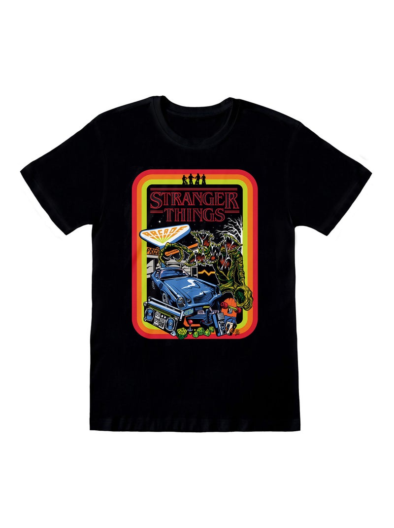 Stranger Things - T-shirt RETRO Noir - Kiabi