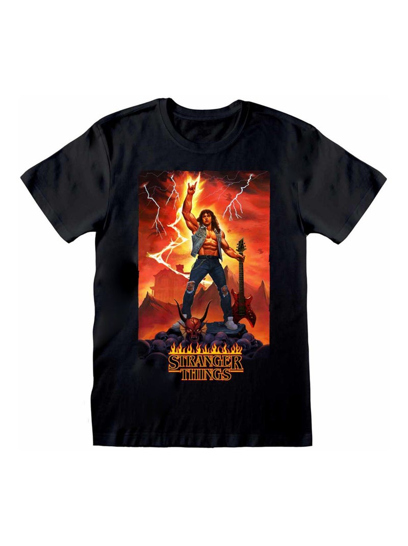 Stranger Things - T-shirt ROCKS Noir - Kiabi