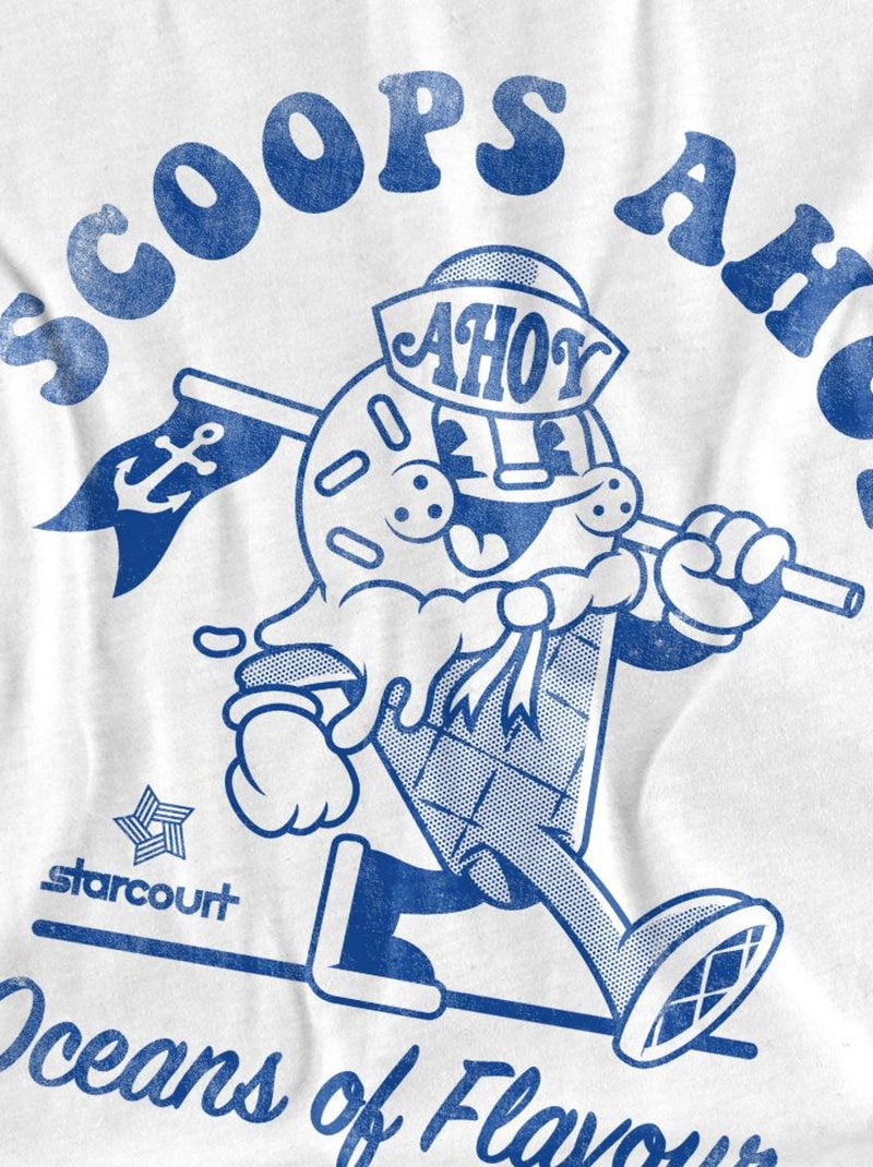 Stranger Things - T-shirt SCOOPS AHOY Blanc - Kiabi