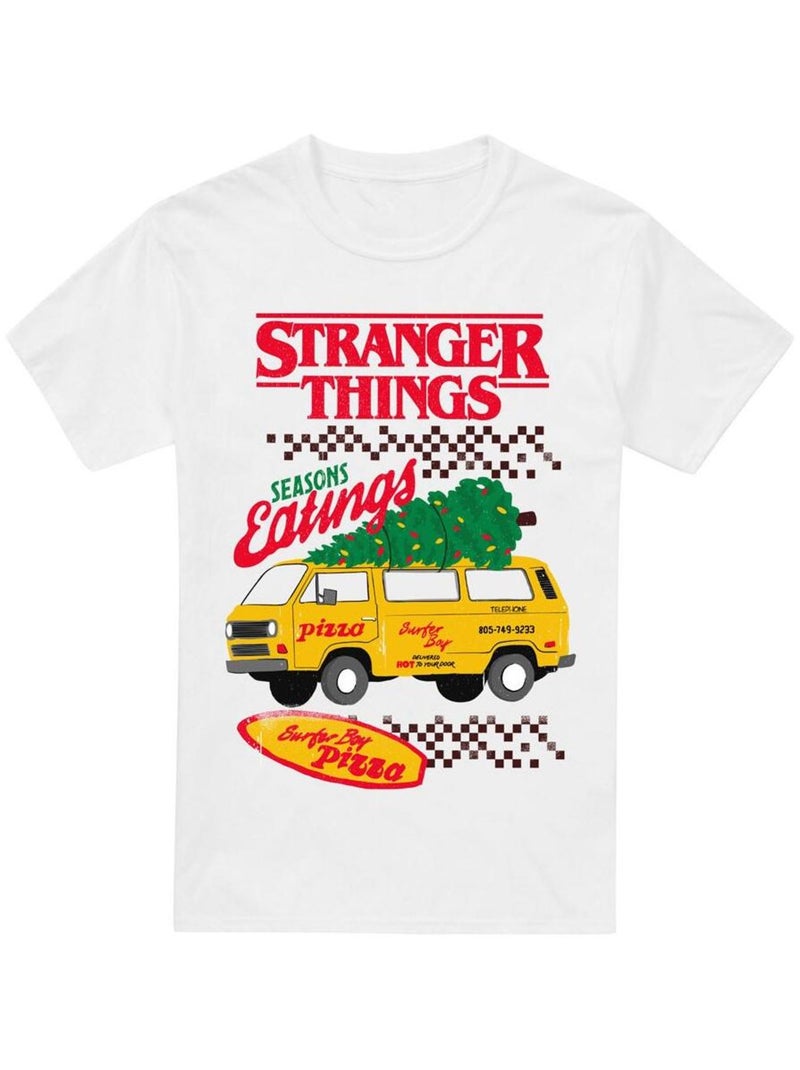 Stranger Things - T-shirt SEASONS EATINGS Blanc - Kiabi