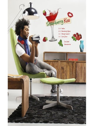 Strawberry Kiss, Sticker murale - 100x70 cm