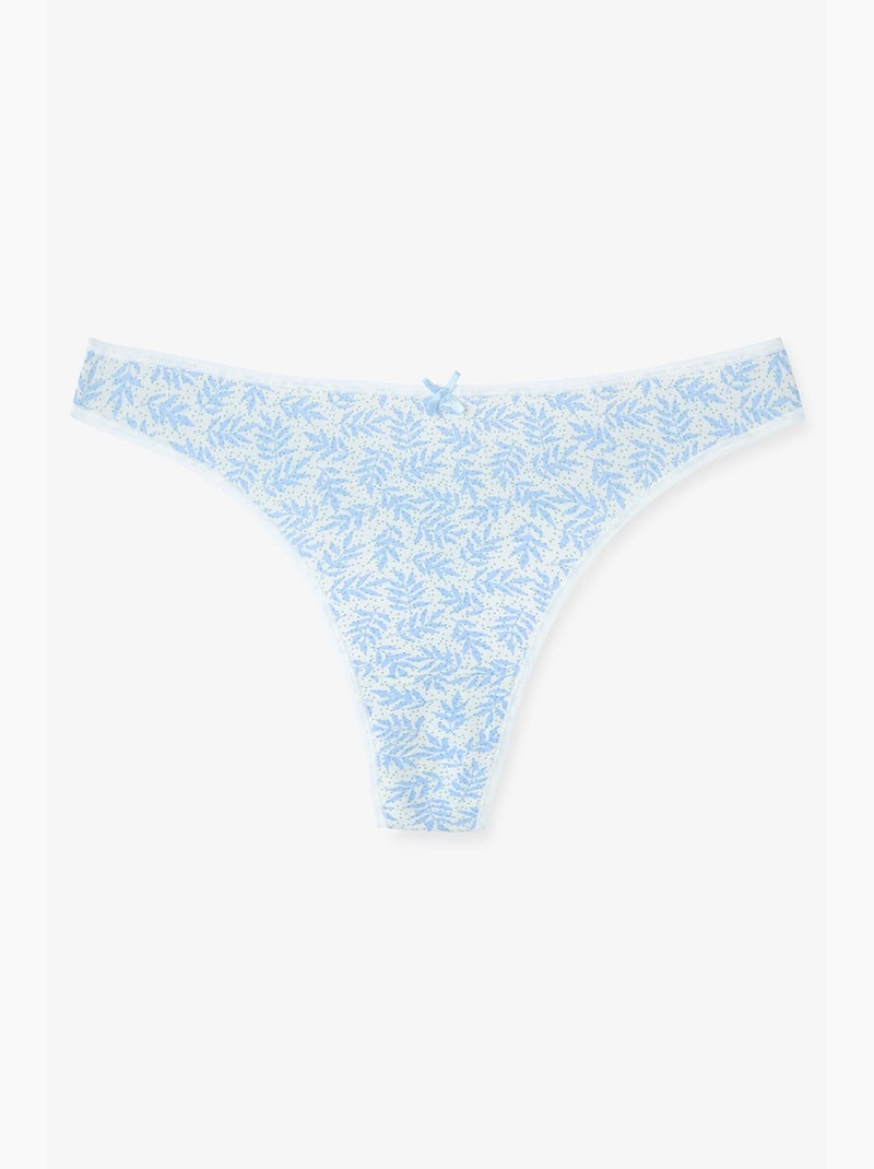 String à motif feuilles jungle deep penti Bleu ciel - Kiabi