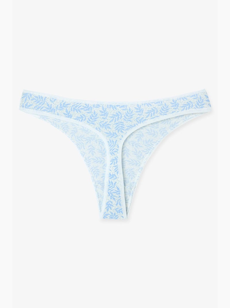 String à motif feuilles jungle deep penti Bleu ciel - Kiabi