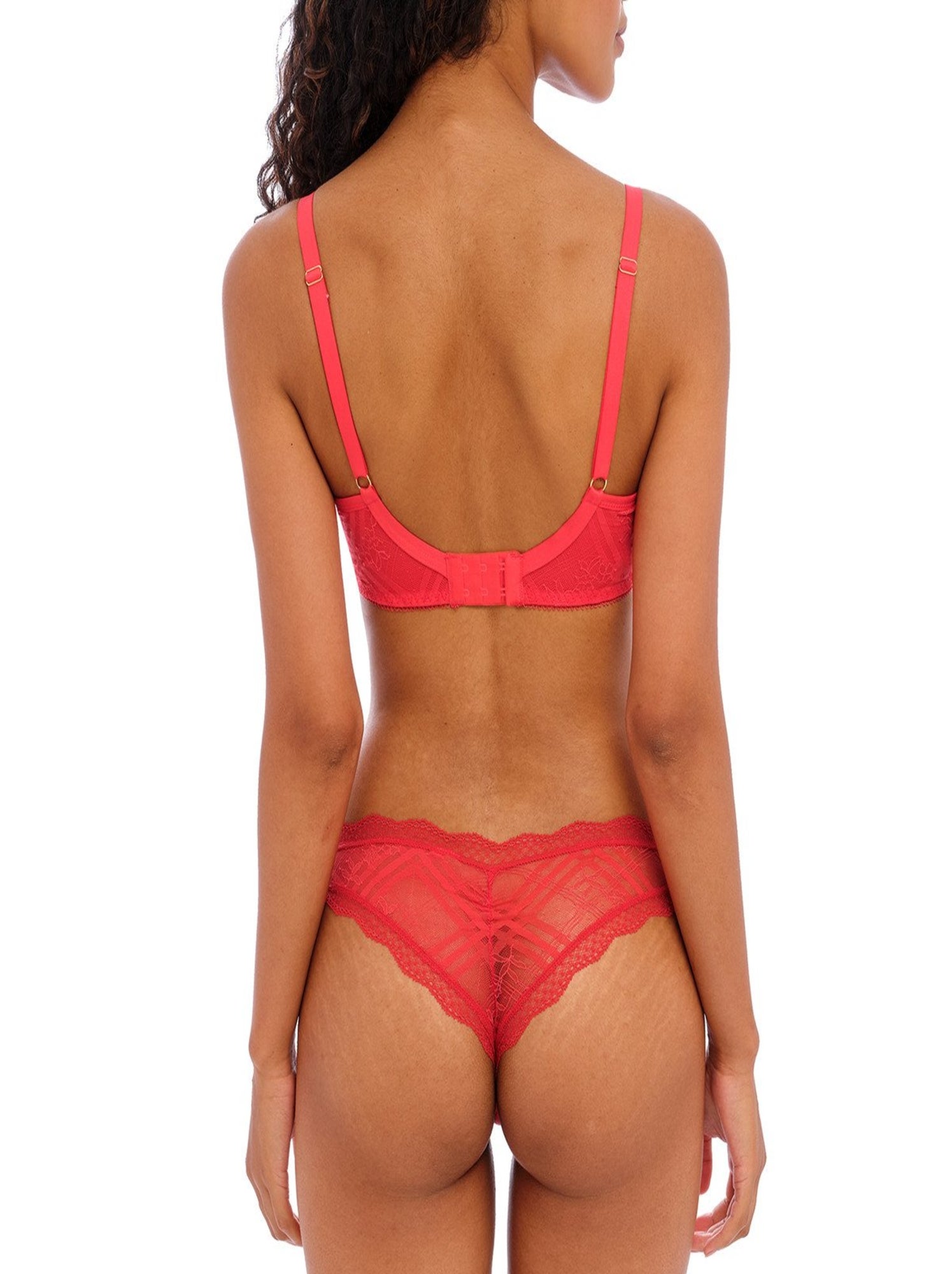 String Rouge à Fleurs Richard Fhal Paris - Taille 36/38, Fabrication Française, Neuf Avec étiquettes
