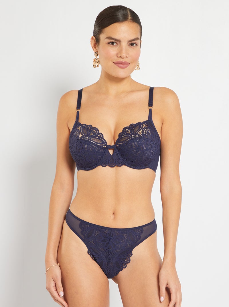 String Charme by 'Sans Complexe' bleu marine - Kiabi
