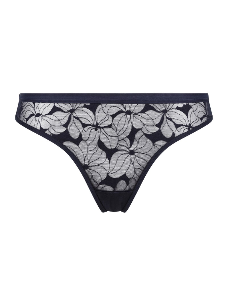 String dentelle florale Bloom Bleu nuit - Kiabi