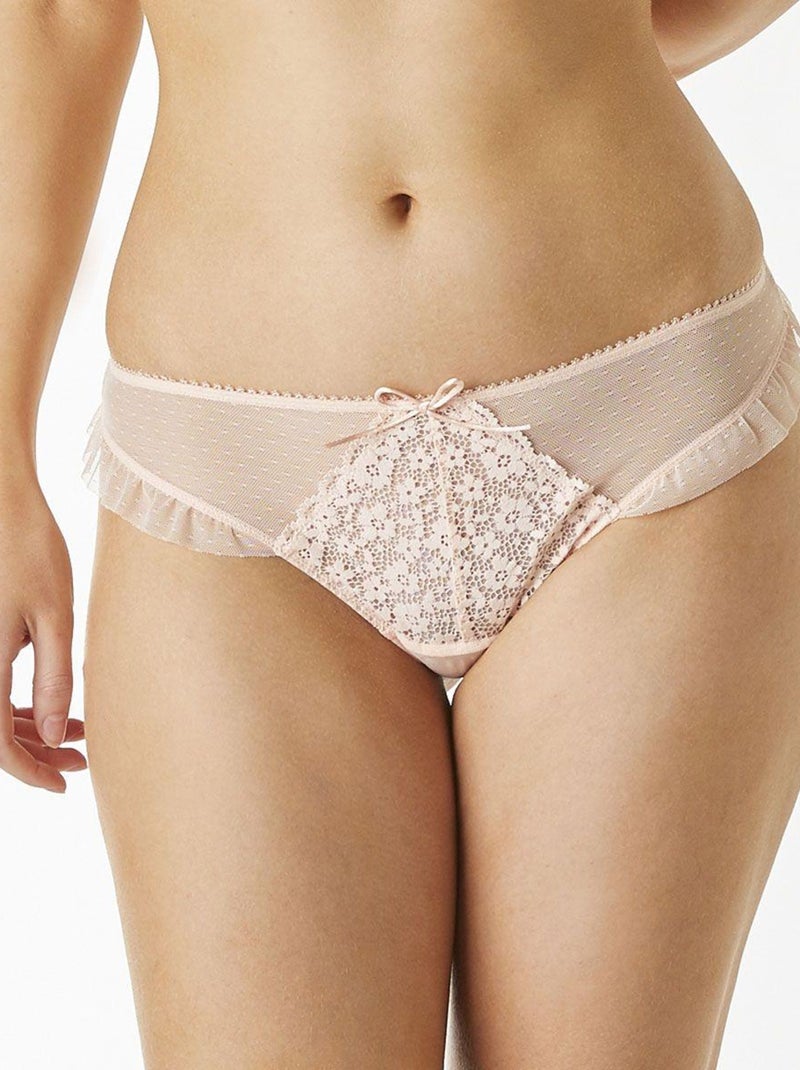String EFFUSION - Brigitte Bardot Lingerie Rose - Kiabi
