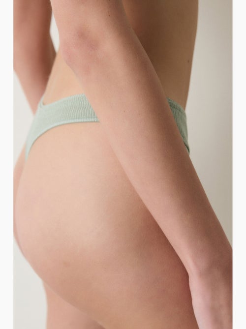 String en coton pointelle penti - Kiabi String en coton pointelle penti - Kiabi