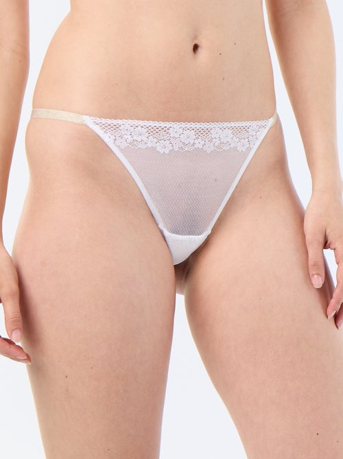 String en dentelle avec détails brillants - Kiabi