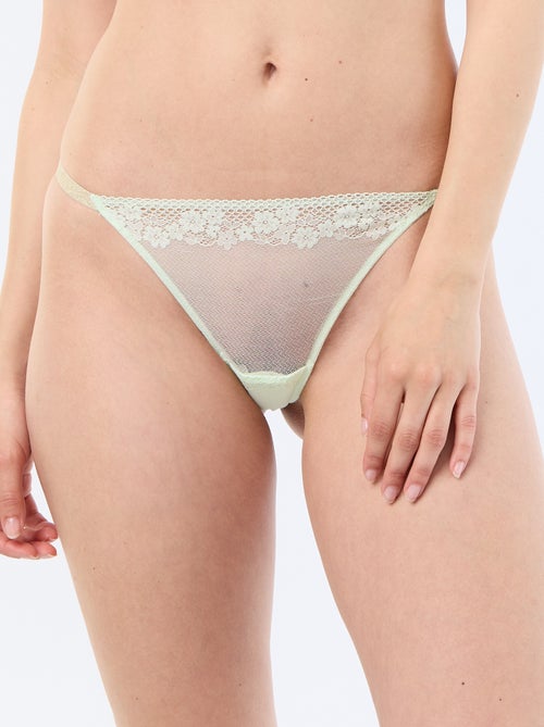 String en dentelle avec détails brillants - Kiabi