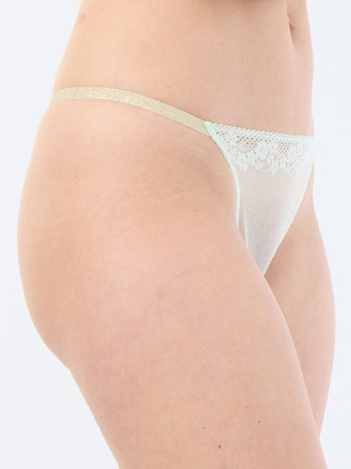 String en dentelle avec détails brillants - Kiabi