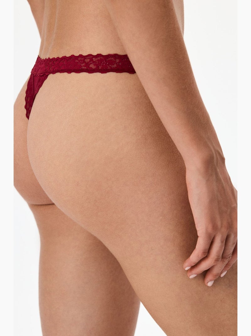 String femme confortable en coton penti Rouge bordeaux - Kiabi
