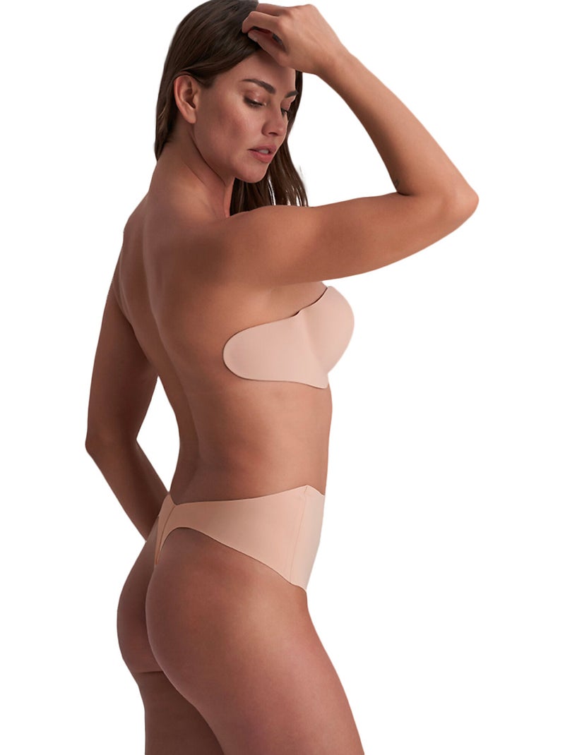 String hauteur moyenne à dos bas Shapewear Beige - Kiabi