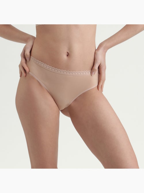 String microfibre stretch et dentelle Daily Micro - Kiabi
