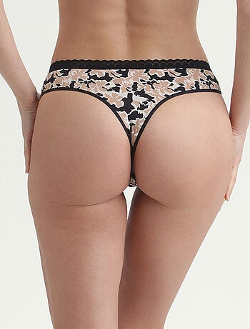 String microfibre stretch et dentelle Daily Micro