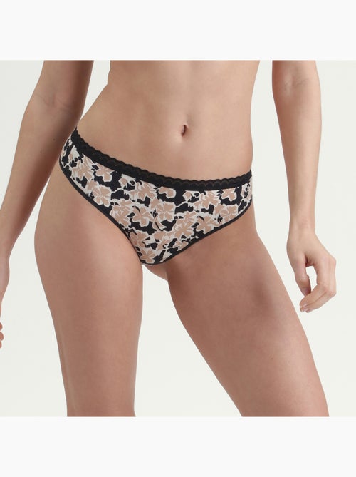 String microfibre stretch et dentelle Daily Micro - Kiabi