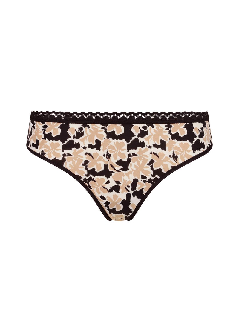 String microfibre stretch et dentelle Daily Micro Multicolore - Kiabi