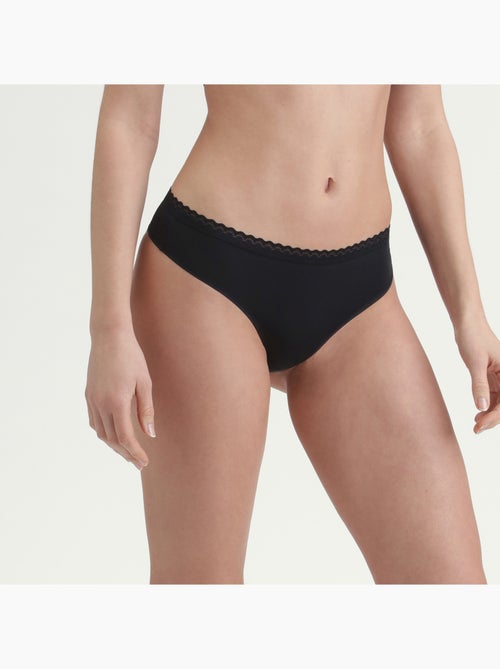 String microfibre stretch et dentelle Daily Micro - Kiabi
