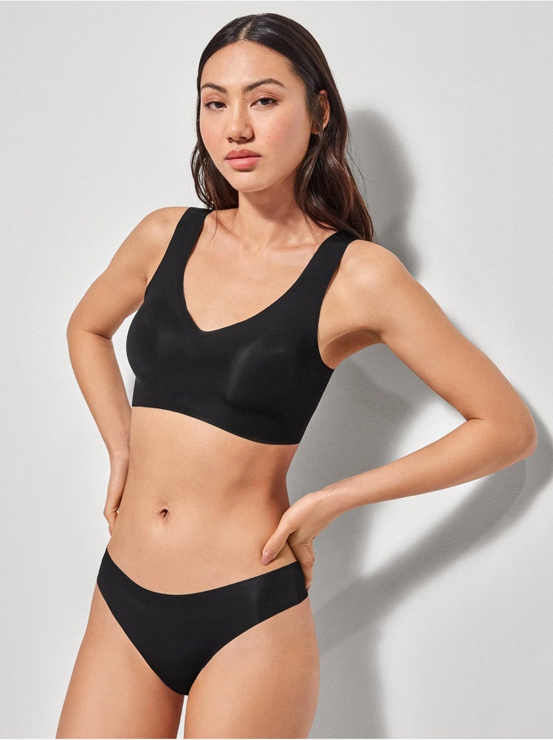 String sans coutures Noir - Kiabi