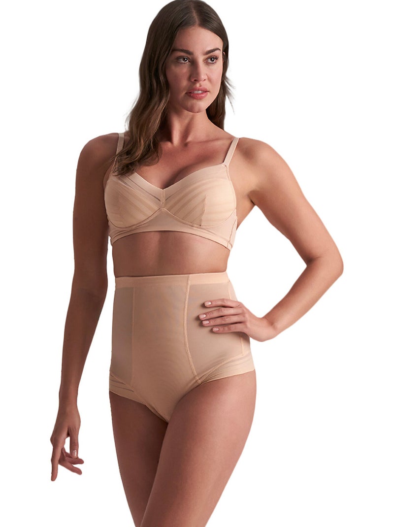 String shapewear taille ultra haute Powermesh Beige - Kiabi
