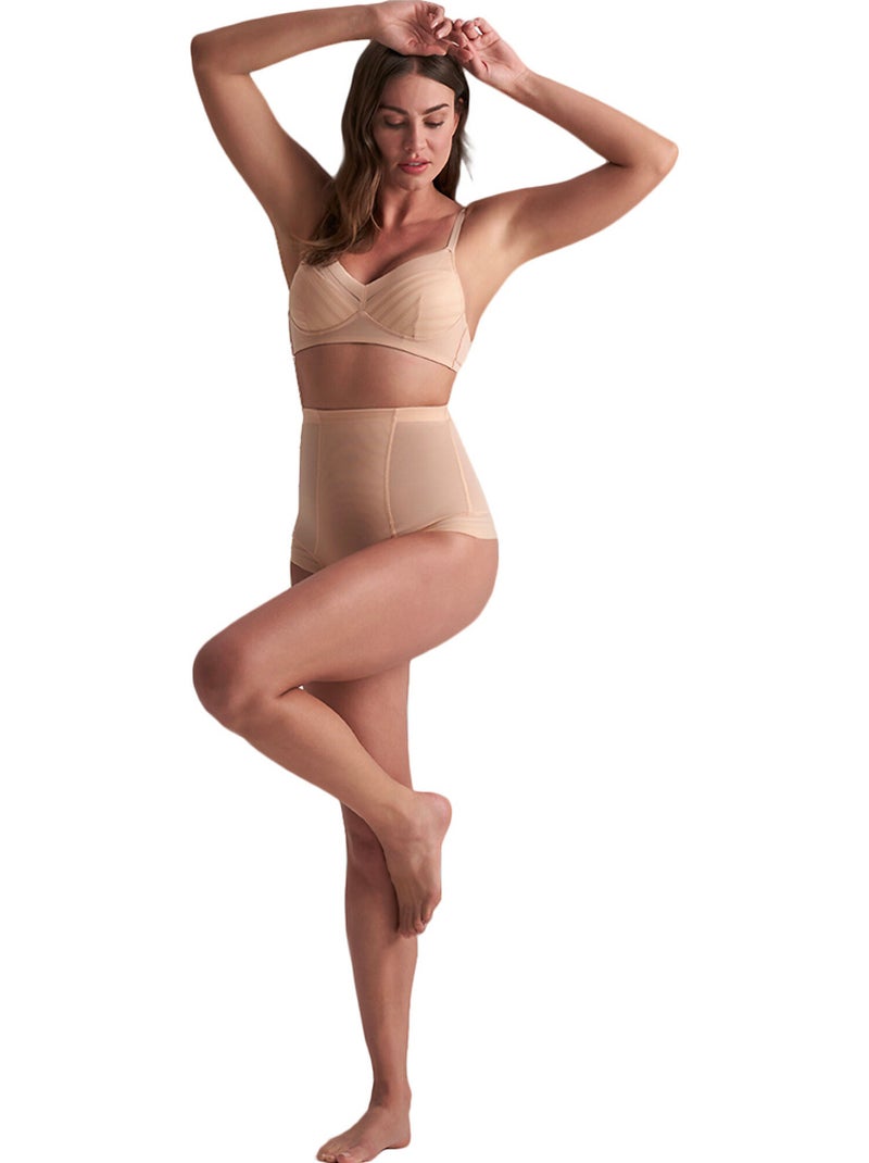 String shapewear taille ultra haute Powermesh Beige - Kiabi