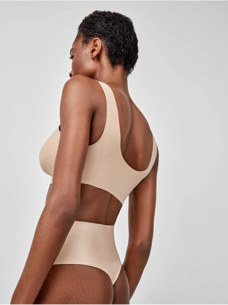 String taille haute gainant sans coutures à effet réducteur Rose - Kiabi