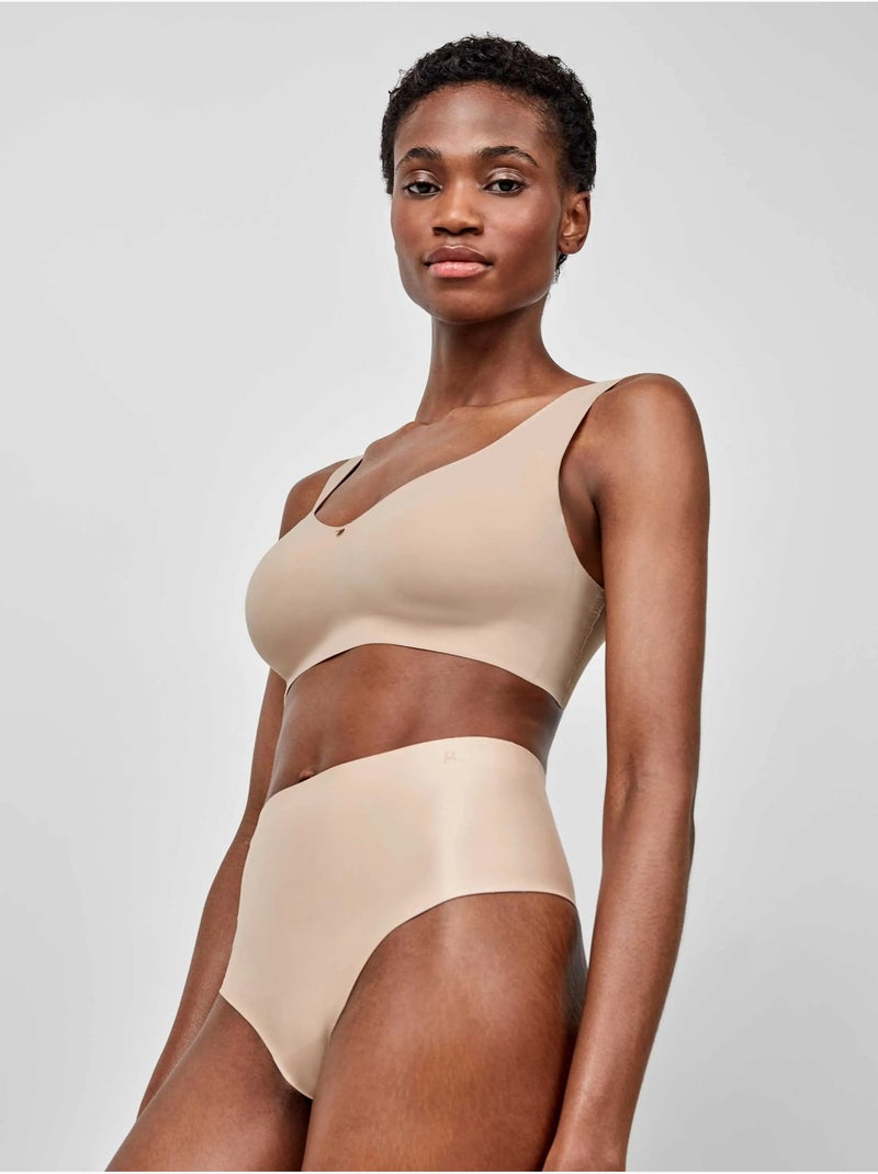 String taille haute gainant sans coutures ? effet r?ducteur Rose - Kiabi