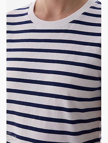 Stripe premium t-shirt rayé à manches courtes penti