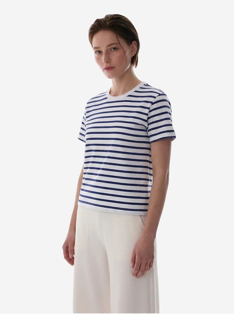Stripe premium t-shirt rayé à manches courtes penti Multicolore - Kiabi