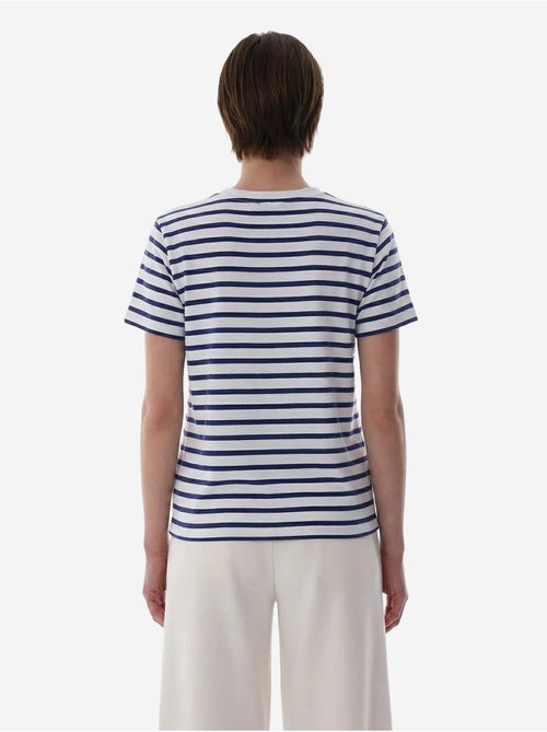 Stripe premium t-shirt rayé à manches courtes penti - Kiabi Stripe premium t-shirt rayé à manches courtes penti - Kiabi