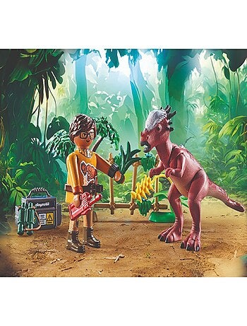 Stygimoloch avec chercheur, matériel d'observation