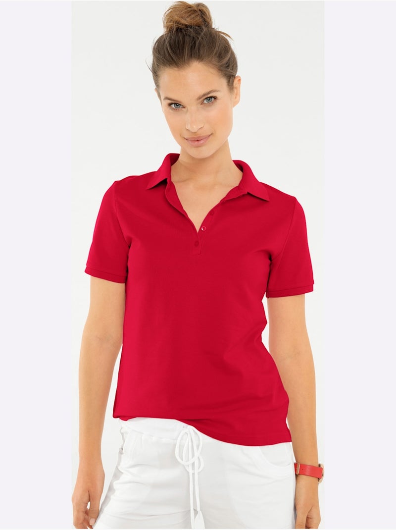 Style Polo Classique - Taille Standard - Helline Rouge - Kiabi