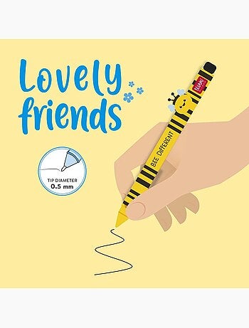 Stylo à encre gel avec animal décoratif Bee > - Lovely Friends