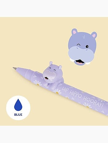 Stylo à encre gel avec animal décoratif hippo hip hippo hooray - lovely friends