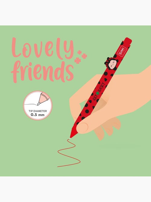 Stylo à encre gel avec animal décoratif ladybug get lucky - lovely friends - Kiabi Stylo à encre gel avec animal décoratif ladybug get lucky - lovely friends - Kiabi