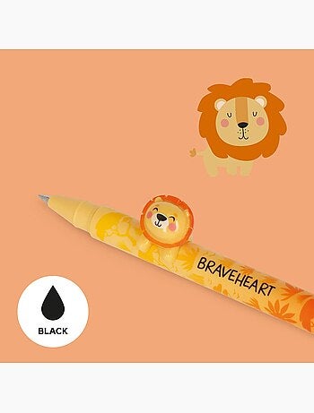 Stylo à encre gel avec animal décoratif lion > - Lovely Friends