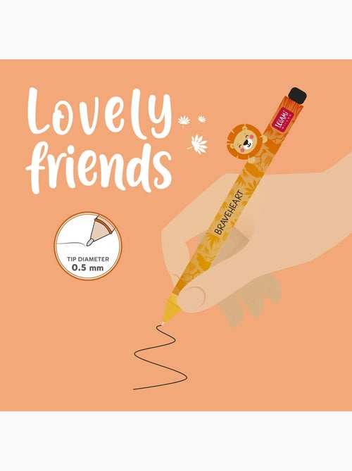 Stylo à encre gel avec animal décoratif lion > - Lovely Friends - Kiabi