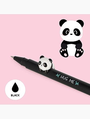 Stylo à encre gel avec animal décoratif panda hug me - lovely friends